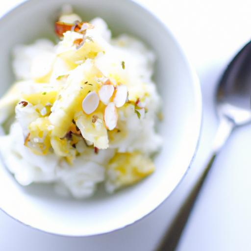 Creamy Coconut Milk Rice Pudding with Nutty Cauliflower Rice