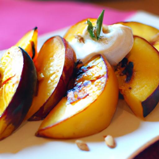 Sweet Heat: The Magic of Grilled Peaches with Greek Yogurt