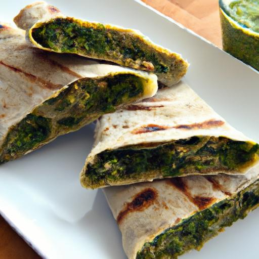 Green Goodness: Spinach & Cashew Stuffed Paratha Delight