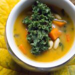Hearty Pumpkin & White Bean Soup with Nutty Kale Boost