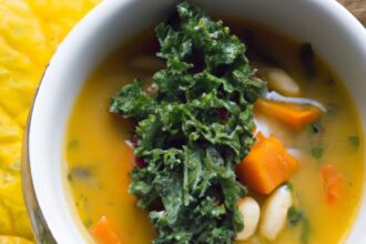 Hearty Pumpkin & White Bean Soup with Nutty Kale Boost