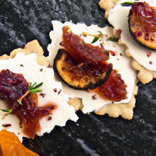 Savory Rye Crackers with Creamy Cashew Cheese & Fig Jam