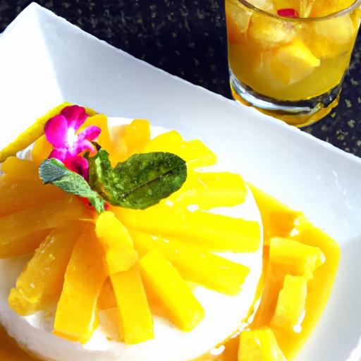 Tropical Delight: Coconut Milk Panna Cotta with Mango Gelée