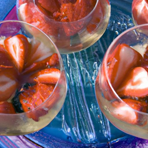 Sparkling Delight: Champagne Gelée with Fresh Strawberries