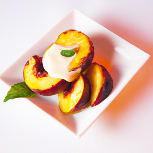 Sweet Heat: The Magic of Grilled peaches with Greek Yogurt