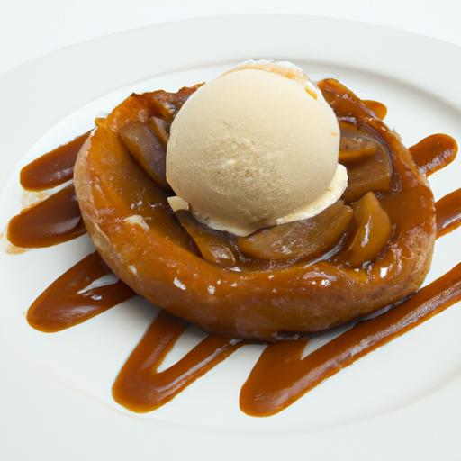 Caramel Bliss:⁢ Tarte Tatin ​Paired with Vanilla‍ Bean Ice Cream