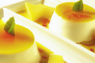 Tropical Delight: Coconut Milk Panna Cotta with Mango Gelée