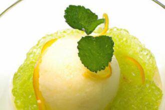 Zesty Layers: Lemon Curd Verrine Meets Basil Granita Delight