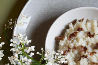 Elevate Comfort Food: Truffle Mashed Potatoes with Chive Blossoms