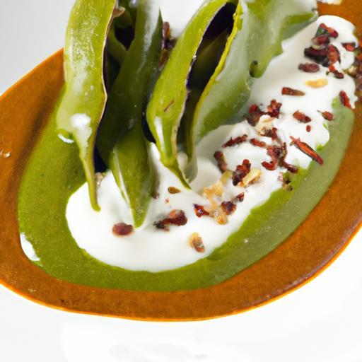 Charred Padron Peppers Meets Silky Romesco Espuma Delight