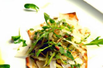Crunchy Parmesan Crisps Paired with Fresh Micro Herb Salad