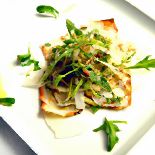 Crunchy Parmesan Crisps Paired with Fresh Micro Herb Salad