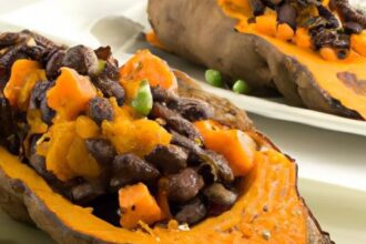 Hearty Stuffed Sweet Potatoes with Zesty Black Beans Recipe