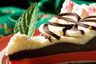 Decadent Chocolate Silk Pie with Festive Peppermint Swirl