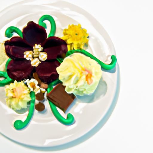 Crafting Elegance: Chocolate Ganache Pyramid with Edible Blooms