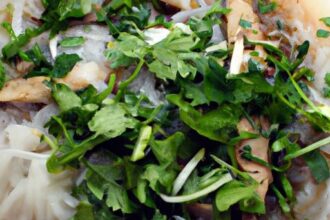 Savor Vietnamese Pho: Mushroom Broth Meets Rice Noodles Delight