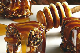 Golden Honeycomb Candy Meets Decadent Dark Chocolate Dip