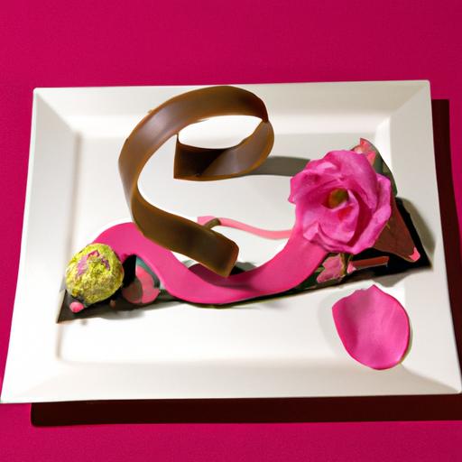 Crafting Elegance: Chocolate Ganache Pyramid with Edible Blooms