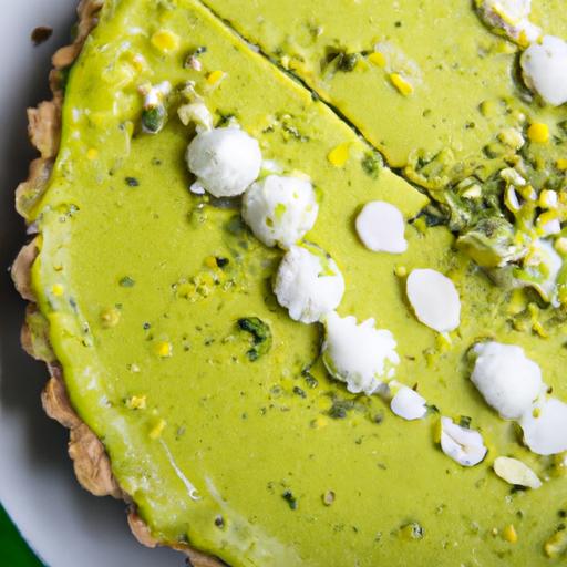 Zesty Raw Matcha Lime Tart with Crunchy almond Crust Delight