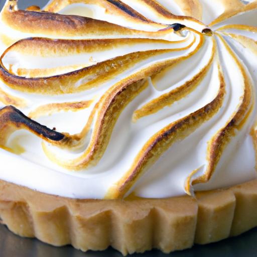 Zesty Lemon Curd Tart Topped with fluffy Meringue Kisses