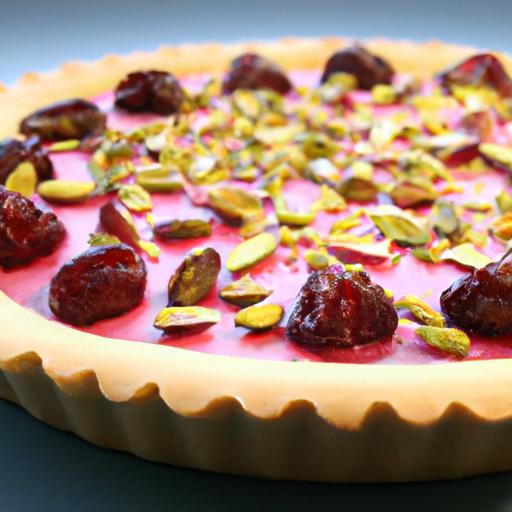 Tangy Cranberry Curd Tart​ Nestled in Pistachio Crust Delight