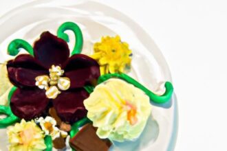 Crafting Elegance: Chocolate Ganache Pyramid with Edible Blooms