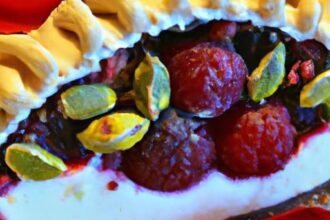 Tangy Cranberry Curd Tart Nestled in Pistachio Crust Delight