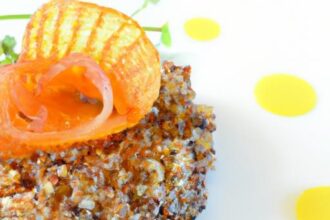 Heirloom Carrot Tartare Paired with Crispy Quinoa Bites