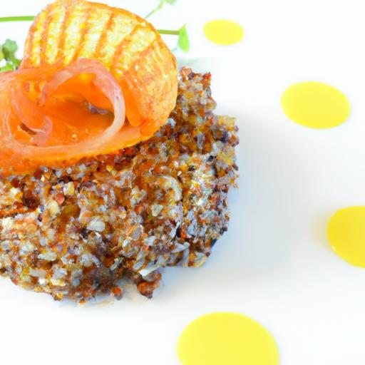 Heirloom Carrot Tartare Paired with Crispy Quinoa Bites