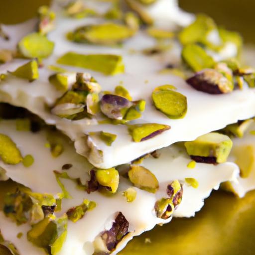 Decadent White Chocolate Bark with Crunchy Pistachios Delight