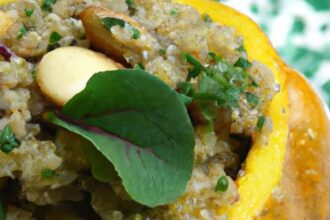 Garden Gems: Stuffed Pattypan Squash with Quinoa & Pesto
