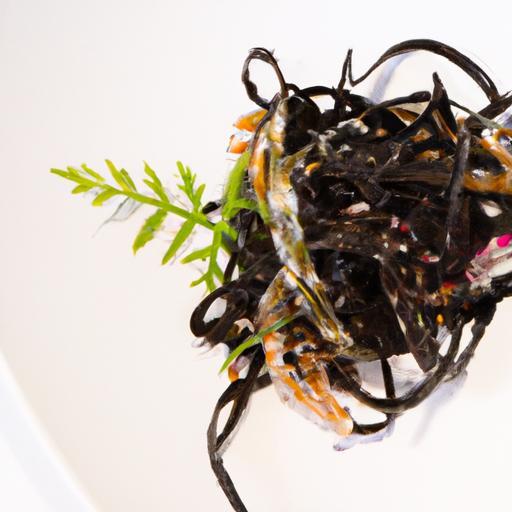 Black Tide Delight: Squid Ink Pasta with Seaweed “Caviar