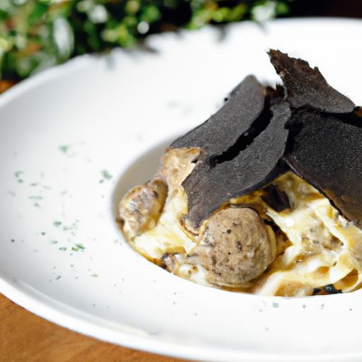 Decadent Black Truffle Tagliatelle with Porcini Cream Blend