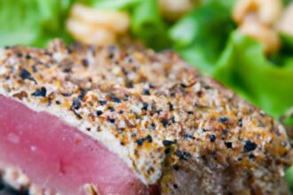 Savory Tuna Steaks with Zesty Sesame Ginger Glaze Delight
