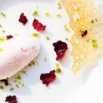 Beetroot Sorbet Meets Goat Cheese Snow: A Chilled Delight