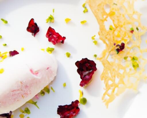 Beetroot Sorbet Meets Goat Cheese Snow: A Chilled Delight