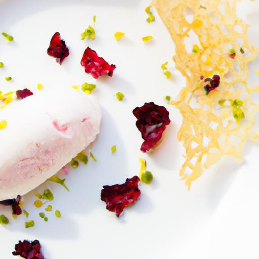 Beetroot Sorbet Meets Goat Cheese Snow: A Chilled Delight