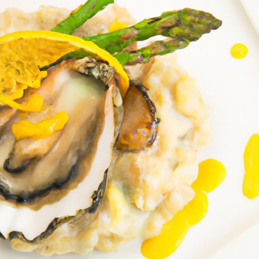 Seared King Oyster Scallops Meet Creamy Saffron Risotto Delight