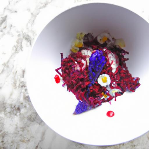 Beetroot Sorbet Meets Goat Cheese Snow: A Chilled Delight