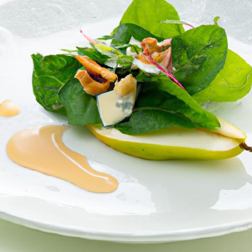 Refreshing Watercress ​Salad‍ with Poached Pear⁤ and Stilton Delight