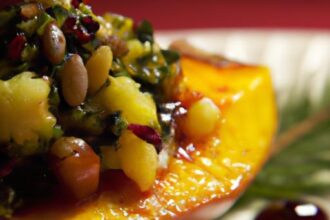 Harvest Delight: Stuffed Acorn Squash with Wild Rice & Cranberries