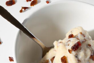 Creamy Eggnog Ice Cream with Rum-Soaked Raisin Bliss