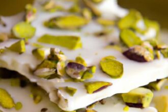 Decadent White Chocolate Bark with Crunchy Pistachios Delight