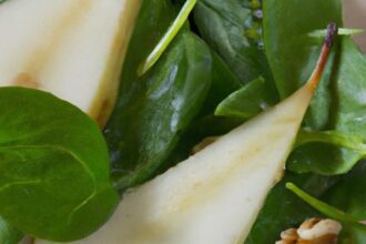 Refreshing Watercress Salad with Poached Pear and Stilton Delight