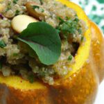 Garden Gems: Stuffed Pattypan Squash with Quinoa & Pesto