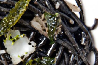 Ocean’s Dark Delight: Squid Ink Pasta with Seaweed “Caviar