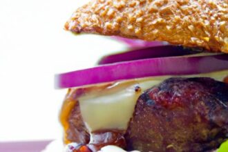 Savor the Flavor: Smoked Gouda & Caramelized Onion Burger