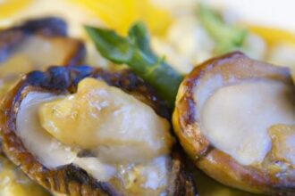 Seared King Oyster Scallops Meet Creamy Saffron Risotto Delight