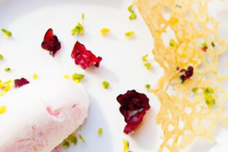 Beetroot Sorbet Meets Goat Cheese Snow: A Chilled Delight
