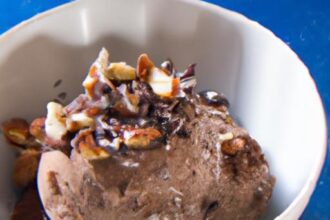 Indulgent Dark Chocolate Almond Milk Ice Cream Delight